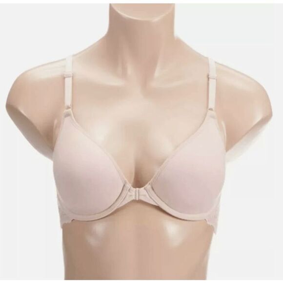 B. Tempt'd by Wacoal NWT size 32DD pink underwire bra Eyelet Front Close T-Shirt - Picture 4 of 8